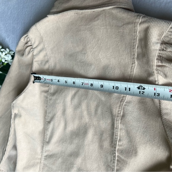 Forever 21 Cream Corduroy Shirt Dress Long Sleeve A-Line Exposed Buttons - Picture 7 of 12